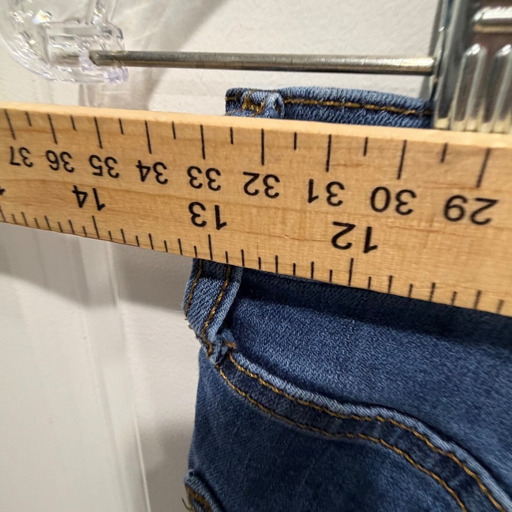 Free People Womens Skinny Jeans Distressed Ripped Knee Blue Size 27 - Picture 15 of 15